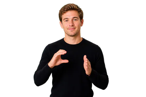 ASL signer practicing profession signs made with the PERSON ending