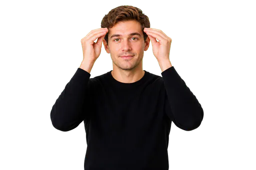 ASL signer showing the TEACH base sign for teacher