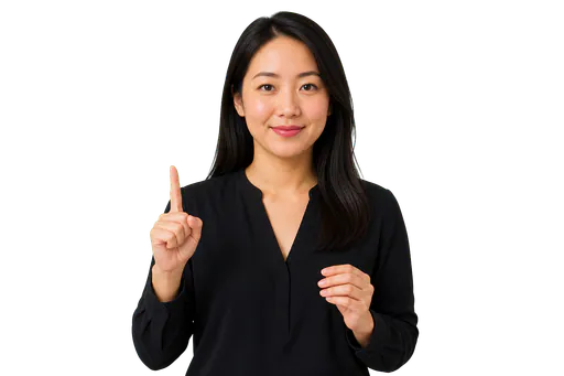 ASL signer showing CL:1 as a beginner classifier foundation