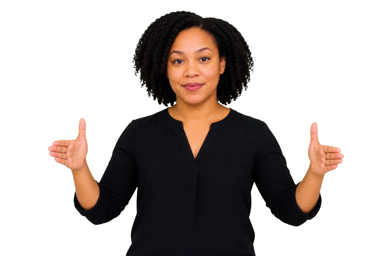 ASL signer setting up two people in signing space for directional verbs