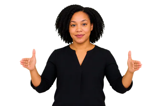 ASL signer setting up two people in signing space for directional verbs