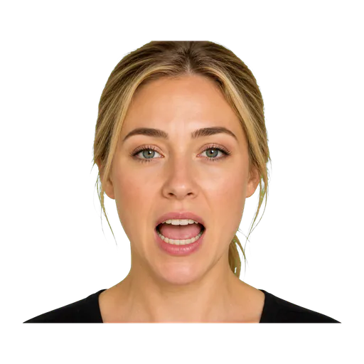 Close-up of an ASL signer showing repeated STA-STA mouth movement for long effort
