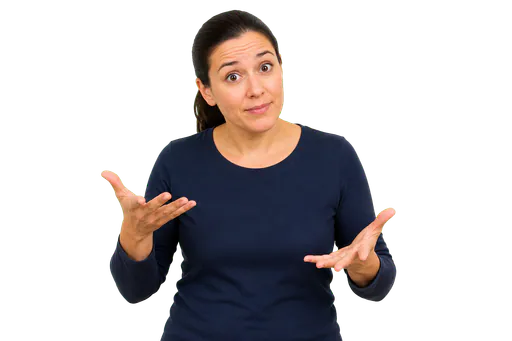 ASL signer using raised eyebrows for a yes or no question