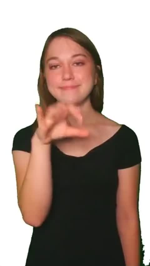 ASL handshape for letter F